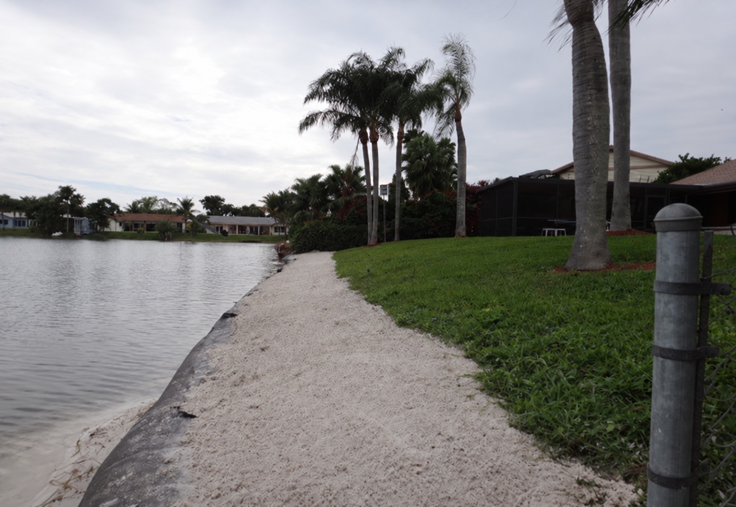 Step 6: Add sand and grade the bank